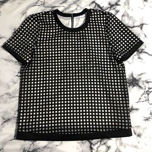 Calvin Klein B&W Mesh Women’s Blouse